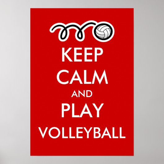Blijf rustig en volleybal spelen | Vun-poster Poster (Voorkant)