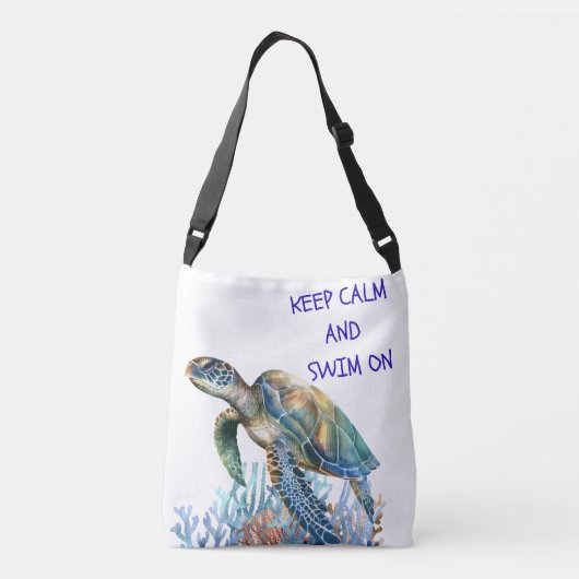 Blijf rustig en zwem op het Tas (Achterkant)