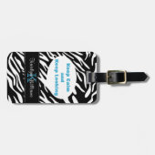 Blijf rustig kijken, zebra Print Bagagelabel (Voorkant horizontaal)