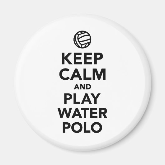 Blijf rustig spelen Water Polo Magneet (Voorkant)