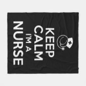 Blijf rustig verpleegster fleece deken (Voorkant (Horizontaal))