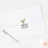 Blijf rustig vliegen ronde sticker (Envelop)