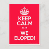 BLIJF RUSTIG, want WE HEBBEN GEHOLPEN! Aankondigingskaart (Voorkant)