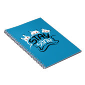 Blijf Sane Funny Madness Typografie Notitieboek (Rechterzijde)