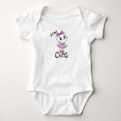 Blijf Schattig Baby Kitten Hartjes Meisje Romper (Voorkant)