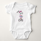 Blijf Schattige Baby Kitten Hearts Meisje Romper (Voorkant)