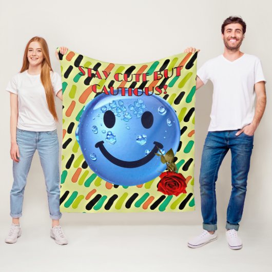 BLIJF SCHATTIGE MAAR VOORZICHTIG Fleece Blanket! (In situ)