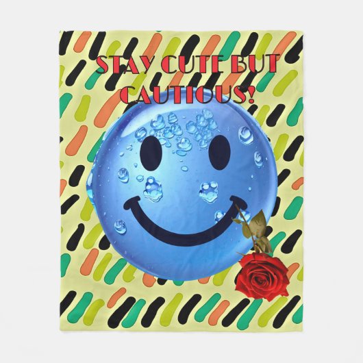 BLIJF SCHATTIGE MAAR VOORZICHTIG Fleece Blanket! (Voorkant)