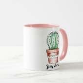 Blijf Scherp Cactus Mok (Voorkant rechts)