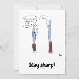 Blijf scherp wenskaart feestdagenkaart