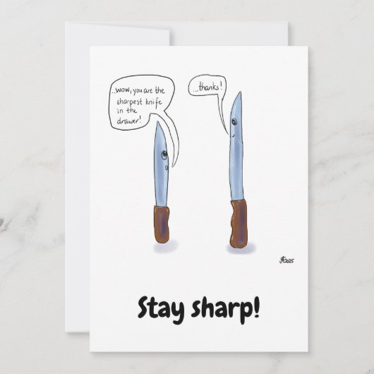 Blijf scherp wenskaart feestdagenkaart (Voorkant)