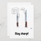 Blijf scherp wenskaart feestdagenkaart (Voorkant / Achterkant)