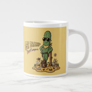 Blijf Scherp Woestijn Legende Cowboy Cactus Illust Grote Koffiekop