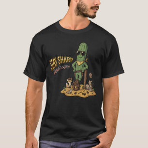 Blijf Scherp Woestijn Legende Cowboy Cactus Illust T-shirt