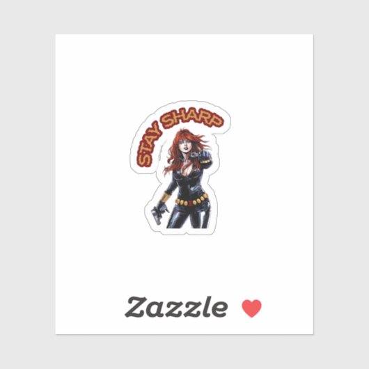 Blijf Scherp - Zwarte Weduwe Sticker (Vel)