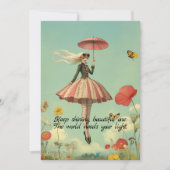 Blijf Schijnen Whimsical Meisje Wenskaart Kaart (Voorkant)
