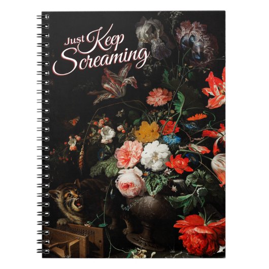 Blijf schreeuwen notitieboek (Voorkant)