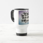 Blijf schrijven De wereld heeft je muziek nodig 3 Reisbeker (Voorkant links)