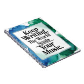 Blijf schrijven. De wereld heeft jouw muziek nodig Notitieboek (Rechterzijde)