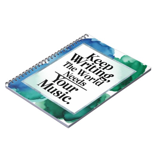 Blijf schrijven. De wereld heeft jouw muziek nodig Notitieboek (Linkerzijde)