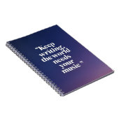 Blijf schrijven. De wereld heeft uw muziek nodig o Notitieboek (Rechterzijde)