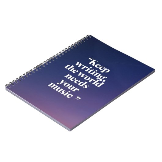 Blijf schrijven. De wereld heeft uw muziek nodig o Notitieboek (Linkerzijde)