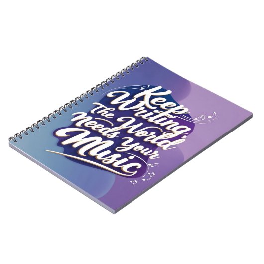 Blijf schrijven. De wereld heeft uw muziek nodig o Notitieboek (Linkerzijde)