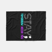 Blijf Semicolon Zelfmoordpreventie Bewustzijn Ment Fleece Deken (Voorkant (Horizontaal))