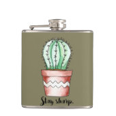 Blijf Sharp Cactus Heupfles (Voorkant)