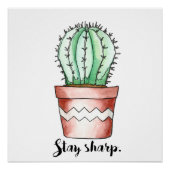 Blijf Sharp Cactus Poster (Voorkant)