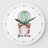 Blijf Sharp Cactus wandklok (Voorkant)