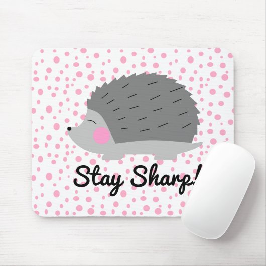 Blijf Sharp Hedégel Mousepad Muismat (Met muis)