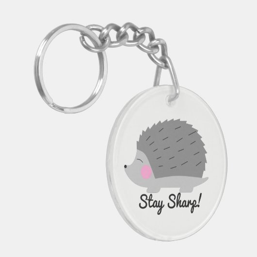 Blijf Sharp Hedegel Sleutelhanger (Voorkant Links)