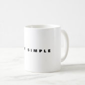 Blijf Simpel Mok | Minimale Quote (Voorkant rechts)