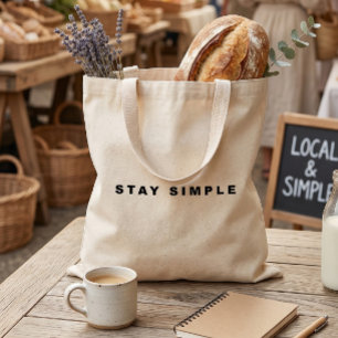 Blijf Simpel Tote Tas Minimaal Esthetisch