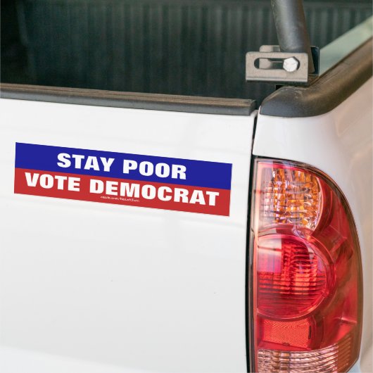Blijf slecht stemmen Democratische Bumpersticker (Op Truck)