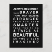 Blijf slim briefkaart (Voorkant)