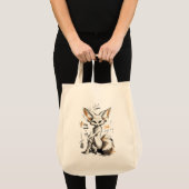 Blijf Sluw Wilde Fennek Vos – Randje Anthro Mode Tote Bag (Voorkant (product))