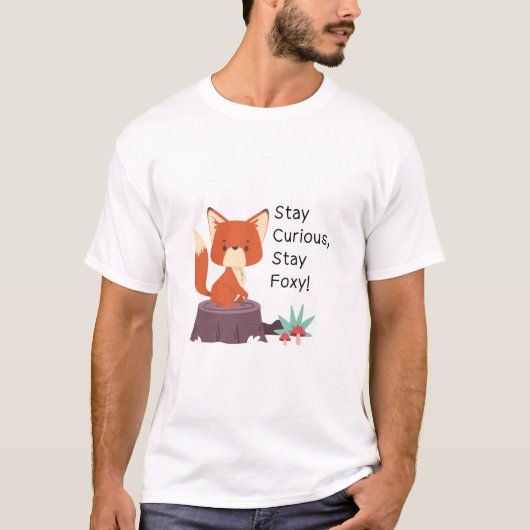 Blijf Sly Inspirerend Fox T-shirt voor Heren (Voorkant)