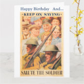 Blijf sparen. Herdruk van Britse oorlogsposter. Kaart (Gele Bloem)