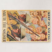 Blijf sparen. Vertegenwoordiging van Brits poster  Legpuzzel (Horizontaal)