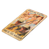 Blijf sparen. Vertegenwoordiging van Brits poster  Magneet (Linkerzijde)