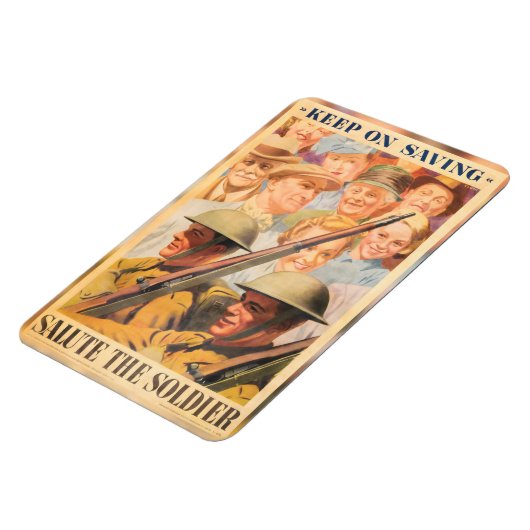 Blijf sparen. Vertegenwoordiging van Brits poster  Magneet (Linkerzijde)