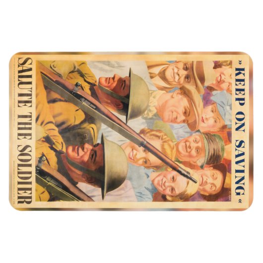 Blijf sparen. Vertegenwoordiging van Brits poster  Magneet (Horizontaal)