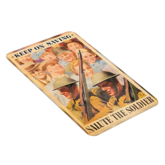 Blijf sparen. Vertegenwoordiging van Brits poster  Magneet (Rechterzijde)