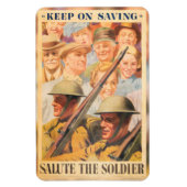 Blijf sparen. Vertegenwoordiging van Brits poster  Magneet (Verticaal)