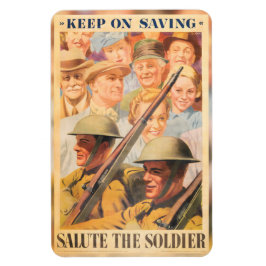 Blijf sparen. Vertegenwoordiging van Brits poster Magneet