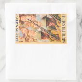 Blijf sparen. Vertegenwoordiging van Brits poster  Rechthoekige Sticker (Tas)