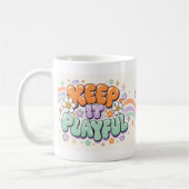 Blijf Speels Bubbel Letters Mok (Links)