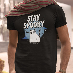 Blijf spoky ghost Cat T-shirt